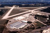 Aerial view overlooking Witham Field in Stuart, Florida.