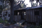 Rear view of the Babe Ruth cabin at the fishing village of Aripeka, Florida.