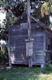 Babe Ruth cabin at the fishing village of Aripeka, Florida.