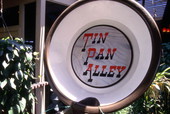 Sign for the Tin Pan Alley restaurant at 5051 14th St. W. in Bradenton, Florida.