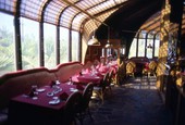 Interior view of the Brass Elephant restaurant at the Sanibel Hilton.