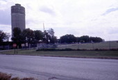 View showing gated entrance of the U. S. Sugar Corporation in Clewiston, Florida.