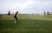 Woman golfing in Cocoa, Florida.