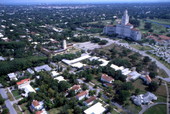 Aerial view looking southeast toward the Miami Biltmore Hotel and Country Club in Coral Gables, Florida.