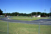 Sports track and football field at the Dunnellon High School.