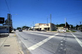 View looking south along S. Williams St. in downtown Dunnellon, Florida.