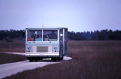 Tour bus in Shark Valley at the Everglades National Park.