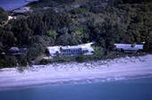Aerial view showing a few homes on Englewood Beach at Manasota Key, Florida.