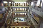 Interior view of the Broward County main library branch at 100 S. Andrews Ave. in Ft. Lauderdale, Florida.