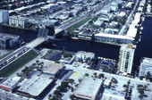 Aerial view looking west over the Oakland Park Blvd. bridge in Ft. Lauderdale, Florida.