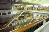 Interior view of the Broward County main library branch at 100 S. Andrews Ave. in Ft. Lauderdale, Florida.