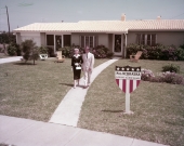 Mrs. America 1956, Ramona Deitemeyer, with her husband at Ellinor Village in Volusia County.