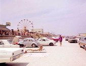 Automobile filled beach scene - Jacksonville, Florida