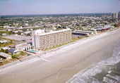 Aerial view of the Quality Inn hotel on the beach - Jacksonville, Florida