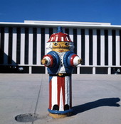 Fire hydrant, near the capitol, decorated for the American Bicentennial celebration - Tallahassee, Florida