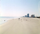 View looking down the beach - Jacksonville, Florida