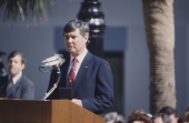 Governor Graham delivering speech during his inauguration in Tallahassee.