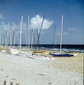 Catamaran sailboats on the beach - Lake Worth, Florida