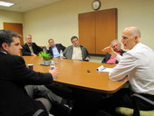 Governor-elect Rick Scott talking with state legislators about his plans - Shalimar, Florida.