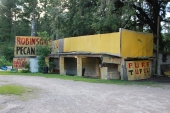Close-up view of Arthur James Robinson's Pecan House at 3621 E. Capps Hwy in Lamont.