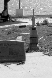 Military memorial damaged by Hurricane Ivan - Navarre, Florida.