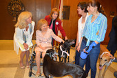 Vicky Gaetz, wife of Senate President Don Gaetz, supporting State Senators for legislation against greyhound racing.