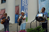 Jimmy Buffett performing during rally on the steps of the Old Capitol in Tallahassee.