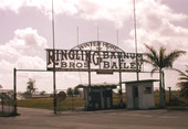 Entrance to the abandoned winter home of Ringling Brothers Barnum and Bailey Combined Shows in Sarasota.