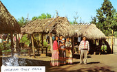 Group portrait of Ingram Billie and family at camp in Ochopee.