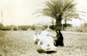David Morgan Wright Jr. with cat "Rick" and dog "Nicky" in Agricola.