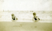 Bloyd twins at the beach on the Gulf of Mexico.