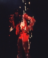 Rick James performing at the Leon County Civic Center in Tallahassee, Florida.
