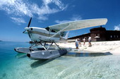 Seaplane on the beach at Fort Jefferson - Garden Key, Florida
