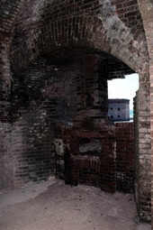 Close-up view of a casemate at Fort Jefferson - Garden Key, Florida