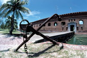 Large anchor at the entrance of Fort Jefferson - Garden Key, Florida