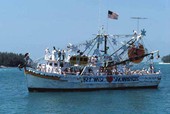 Blessing of the shrimp fleet off Mallory Square - Key West, Florida