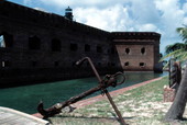 Anchor and moat at Fort Jefferson - Garden Key, Florida
