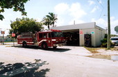 Fire truck in front of the Stock Island Volunteer Fire Department station - Stock Island, Florida
