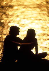 Couple enjoying a sunset - Key West, Florida.