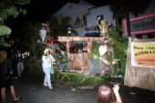 People dressed as mermaids on float at Duval Street during Fantasy Fest 1987 - Key West, Florida.