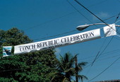 Banner for the 5th annual Conch Republic Celebration - Key West, Florida.