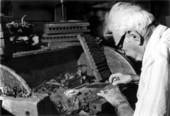 Rex Shaw making a cigar at his store on Fleming Street - Key West, Florida.