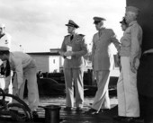 U.S. Army General Omar Nelson Bradley on board a submarine at the Naval Air Station - Key West, Florida