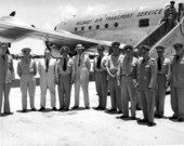 Scene from RADM Boone's arrival at the Naval Air Station Boca Chica Field - Key West, Florida.