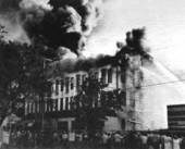 Jefferson Hotel on fire - Key West, Florida.