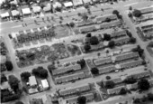 Aerial view of old Poinciana Housing complex - Key West, Florida.