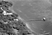 Aerial view of pier on the Strunk family property - No Name Key, Florida