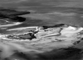 Image of Ballast Key showing David Wolkowsky's house under construction on the island.