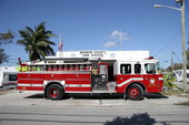 Fire truck in front of the Stock Island Volunteer Fire Department station - Stock Island, Florida
