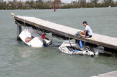 Damage to small vessels at Garrison Bight..